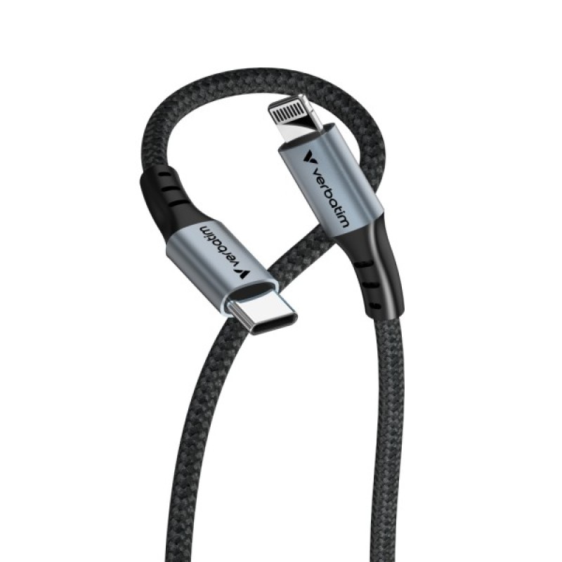 Дата кабель USB-C to Lightning 1.2m black Verbatim (31844)