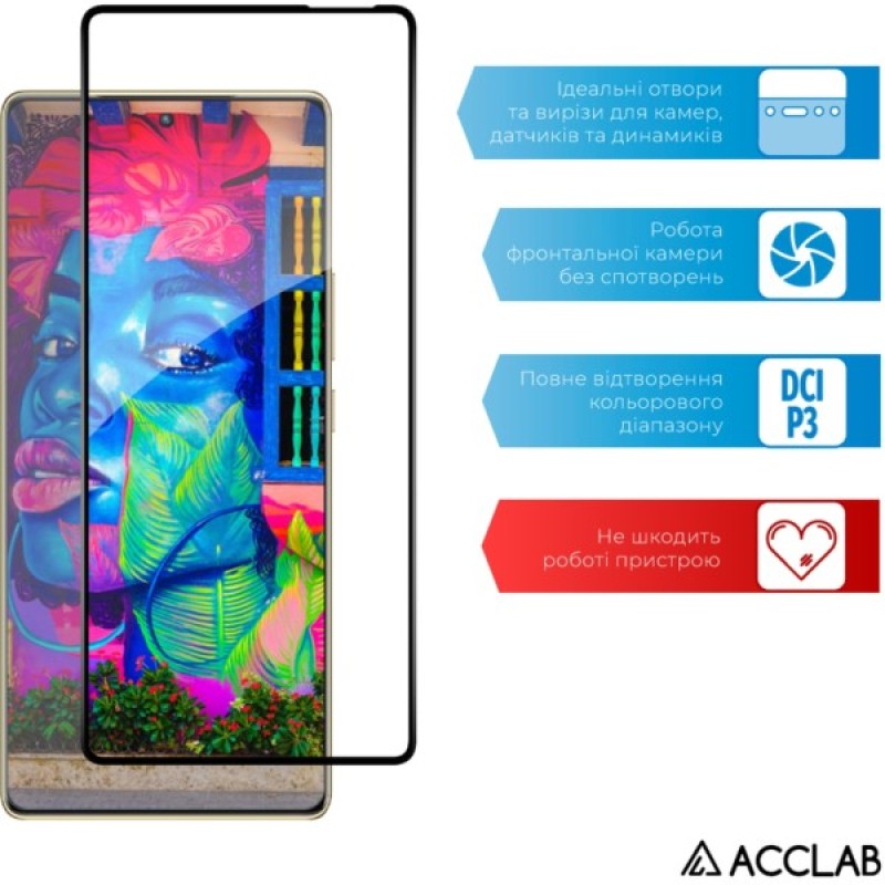 Скло захисне ACCLAB Full Glue Infinix Note 40 5G Black (1283126613098)