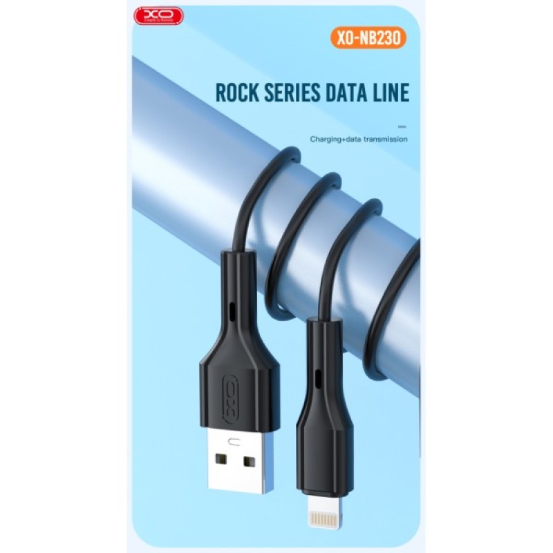 Дата кабель USB 2.0 AM to Lightning 1.0m Rock XO (NB230_L_White)