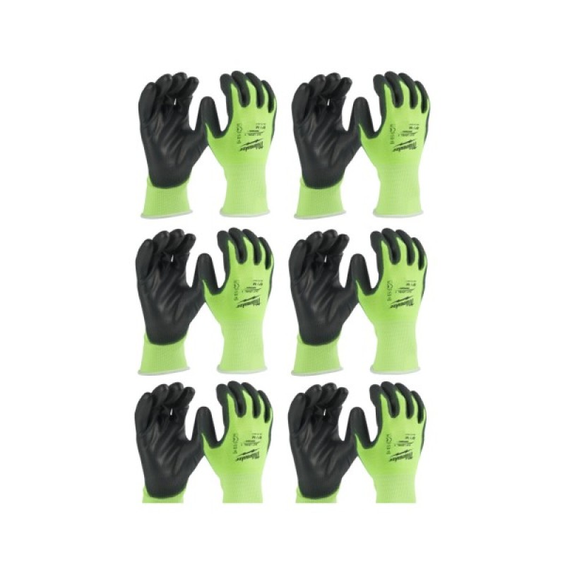 Захисні рукавиці Milwaukee Hi-Vis Cut розмір XXL/11, 12 пар (4932492917)