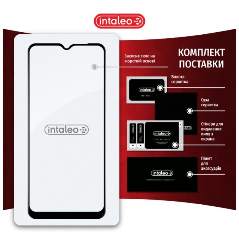 Скло захисне Intaleo Full Glue Oppo A18 Black (1283126583179)