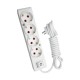 Мережевий подовжувач TECCO 3м 4 поста white (8681277842733)