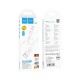 Дата кабель USB 2.0 AM to Lightning 1.0m Magic silicone X87 white HOCO (6931474783202)