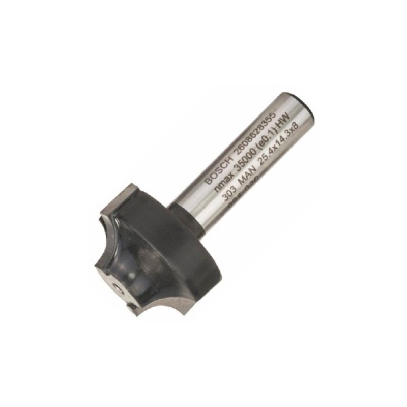 Фреза Bosch Professional профільна E, Std, S8, R6.3, D25.4, L14 (2.608.628.355)