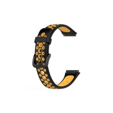 Ремінець до фітнес браслета BeCover Vents Style для Huawei Band 7/Honor Band 7 Black-Orange (709441)