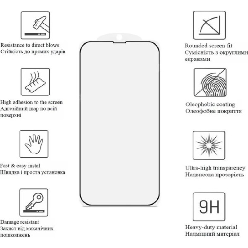 Скло захисне Drobak Ceramics Apple iPhone 17 Pro Max (333363)
