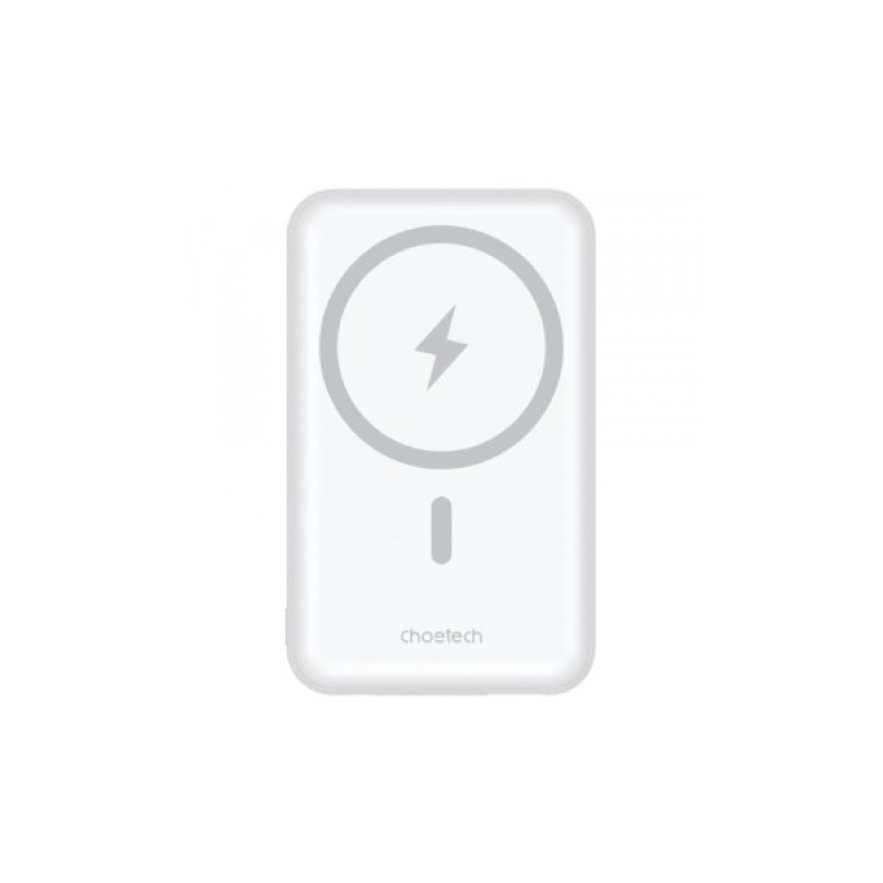 Батарея універсальна Choetech Magnetic Wireless 10000mAh 20W, PD,QC/3.0, USB-A, USB-C, White (B663-ACWH)