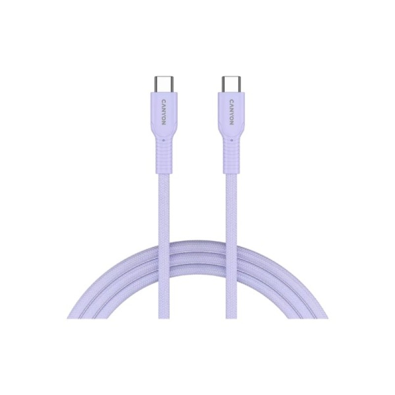 Дата кабель USB-C to USB-C 1.0m OnWire 60CL C-C 60W COLOR Braided 1m Purple Canyon (CND-CCAP60AB10PU)