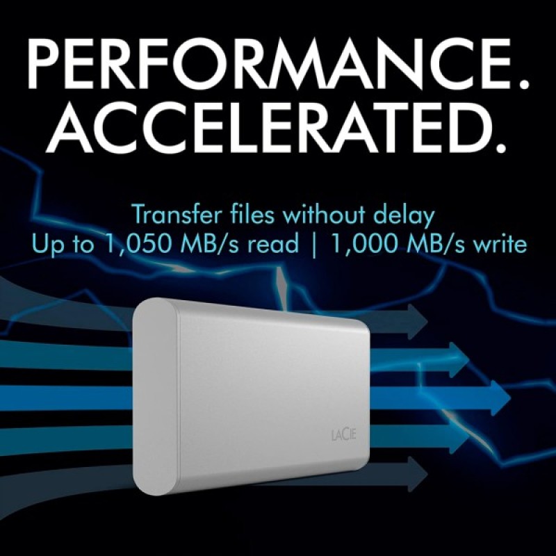 Накопичувач SSD USB Type-C 2TB Portable LaCie (STKS2000400)