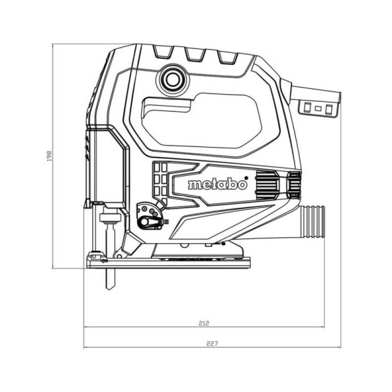 Електролобзик Metabo STEB 65 Quick, 450Вт, 600-3000 об/хв (601030500)