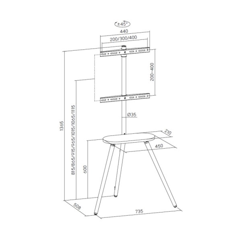 Стійка презентаційна OfficePro TVS226