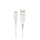 Зарядний пристрій Denmen 1xUSB 2.4A + cable USB to Lightning white (DC01L-WH)