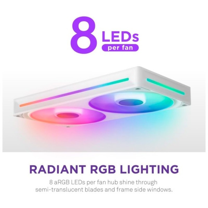 Кулер до корпусу NZXT F280 RGB Core Fan (Single Frame) - White (RF-U28HF-W1)