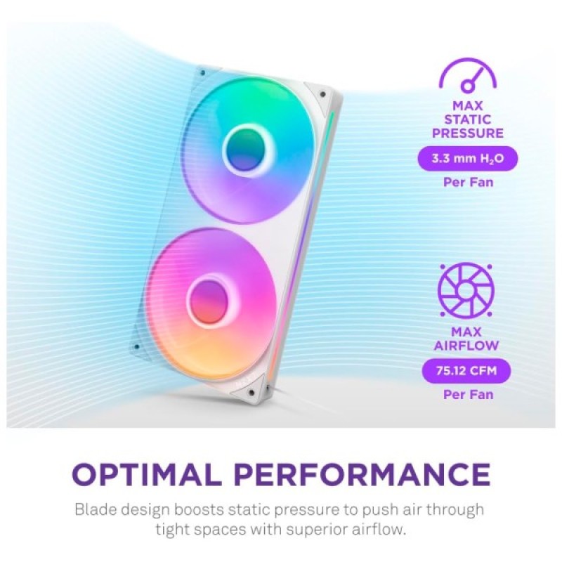 Кулер до корпусу NZXT F280 RGB Core Fan (Single Frame) - White (RF-U28HF-W1)