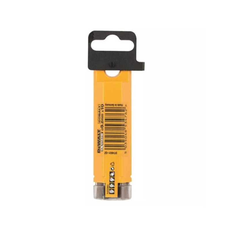 Свердло DeWALT EXTREME INDUSTRIAL COBALT HSS-CO, 5,2 х 86 х 46 мм, 10 шт (DT4931)