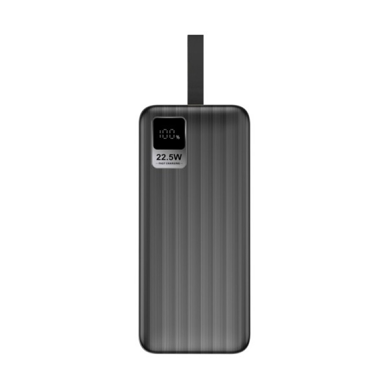 Батарея універсальна ColorWay 30 000 mAh PD/18W, QC3.0/22.5, Digital Display, Black (CW-PB300LPC5BK-PDD)