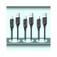 Дата кабель USB 2.0 AM to Lightning 1.0m braided black XO (NB235_L_Black)