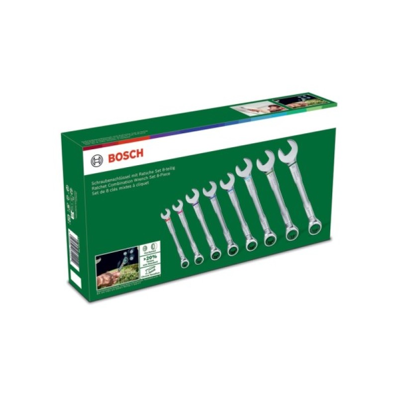 Ключ Bosch комбінований, набір 8шт, 6-19мм (1.600.A02.7PS)