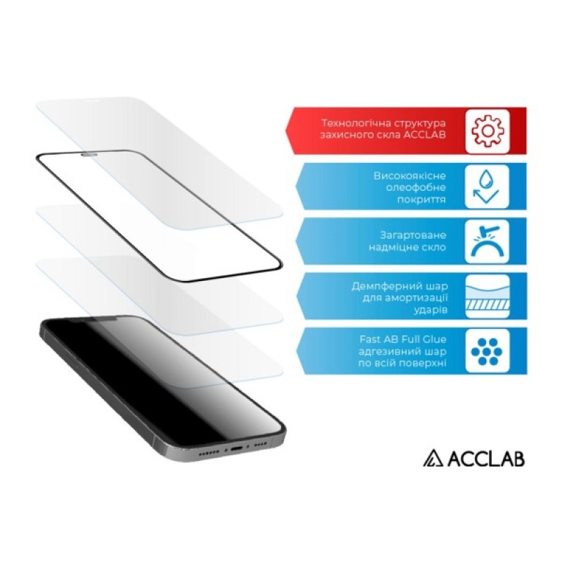 Скло захисне ACCLAB Full Glue Tecno Camon 18 (1283126529115)