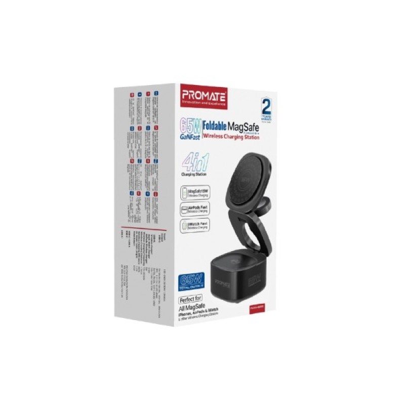Зарядний пристрій Promate wireless charger rubix-65w black (rubix-65w.black)