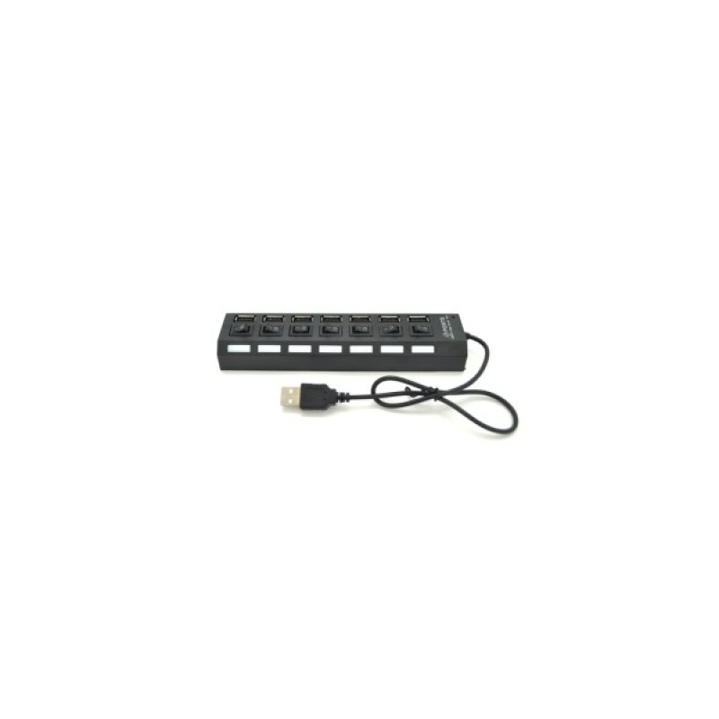 Концентратор Voltronic USB 2.0 to 7xUSB with switches black (YT-H7SHS-B)