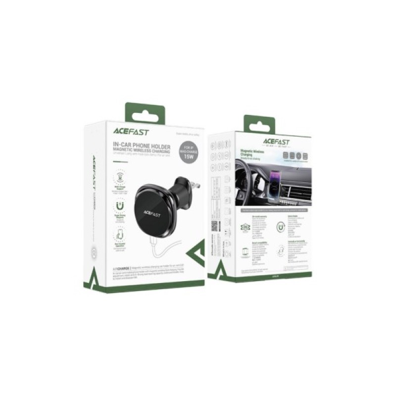 Універсальний автотримач Acefast D31 Magnetic wireless charging (6974316283218)
