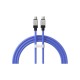 Дата кабель USB-C to USB-C 1.0m CoolPlay Fast Charging 100W blue Baseus (CAKW000203)