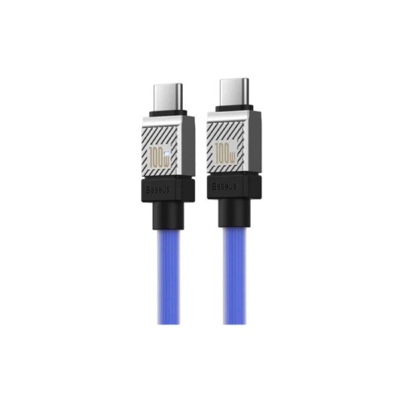 Дата кабель USB-C to USB-C 1.0m CoolPlay Fast Charging 100W blue Baseus (CAKW000203)