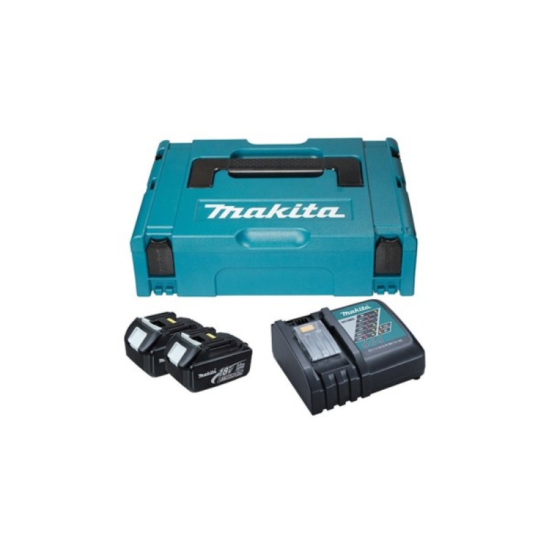 Акумулятор до електроінструменту Makita набір LXT (BL1830x2, DC18RC, Makpac1) (197952-5)