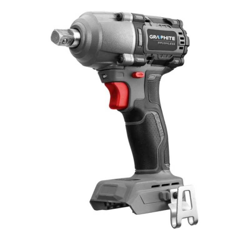 Гайковерт Energy+ 18V, безщітковий, 2600об/хв, 450Нм, 1/2", 3 швидкості, 1.24кг (без АКБ та ЗП) Graphite (58G038)
