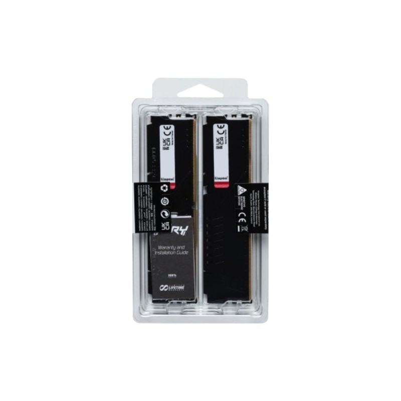 Модуль пам'яті для комп'ютера DDR5 64GB (2x32GB) 5200 MHz Beast Black Kingston Fury (ex.HyperX) (KF552C40BB2K2-64)