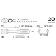 Набір інструментів Top Tools змінних головок 1/4", 3/8" 20 од. (38D520)