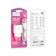 Зарядний пристрій HOCO C106A Leisure USB + cable USB to USB-C 10.5W White (6931474783912)