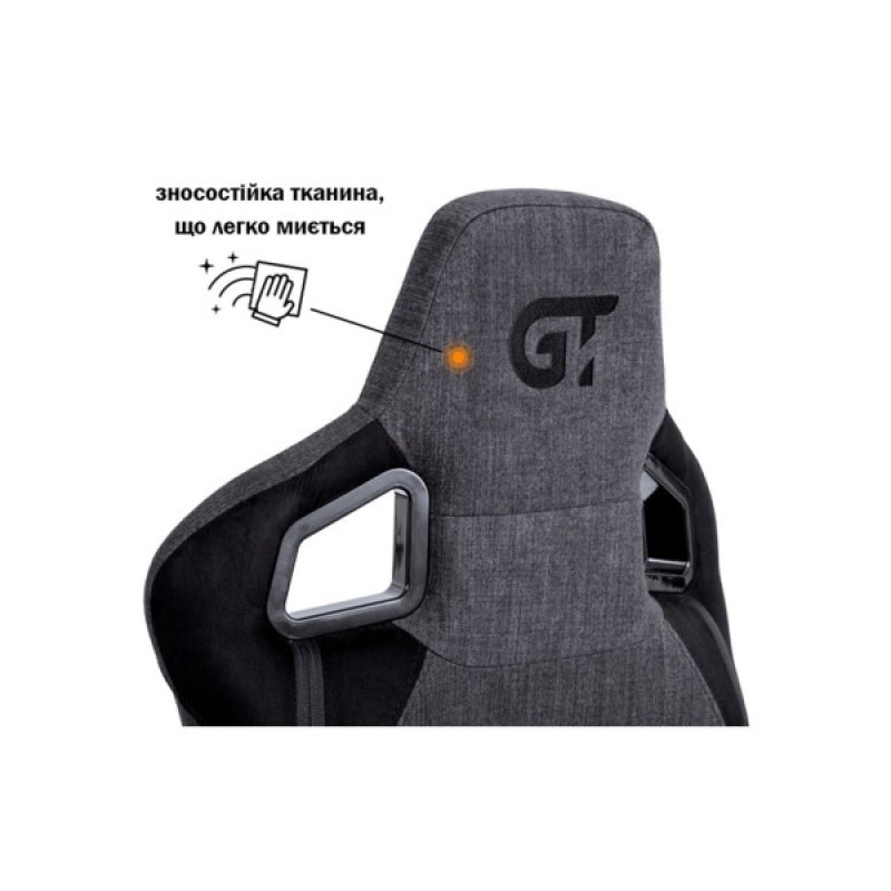 Крісло ігрове GT Racer X-8005 Dark Gray/Black Suede