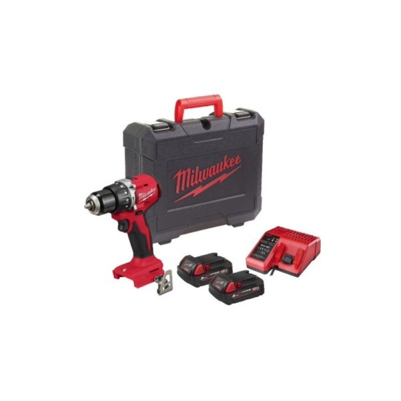 Шуруповерт Milwaukee ударний M18 BLPDRC-202C, 60.5 Нм, 2x2Ah, кейс (4933492822)