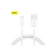 Дата кабель USB 2.0 AM to Lightning 0.25m Superior Fast Charging 2.4A white Baseus (CALYS-02)