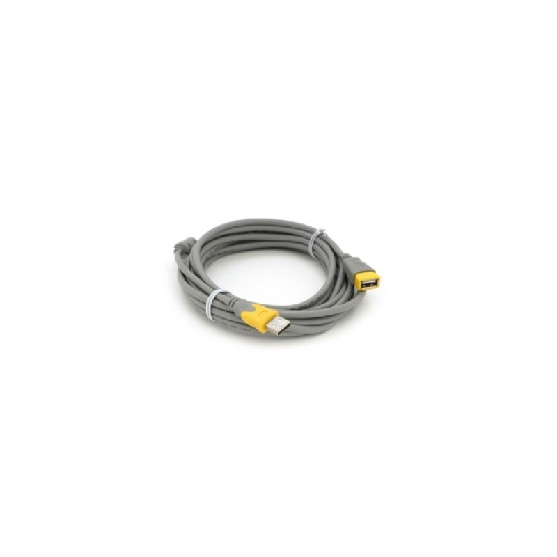 Дата кабель USB 2.0 AM/AF 5.0m ferrite grey yellow VEGGIEG (YT-AM/AF-5.0GY)