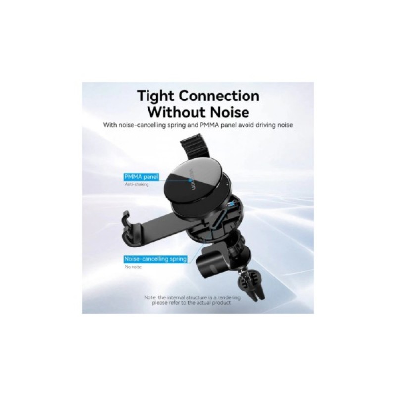 Універсальний автотримач Vention Gravity Duckbill clip Disc Fashion 4.7-7.2" Black (KCSB0)