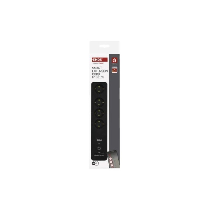Мережевий подовжувач EMOS P1422SM 2m 4 роз. 1xUSB-A 1xUSB-C Wi-Fi 1,5мм2 (P1422SM)