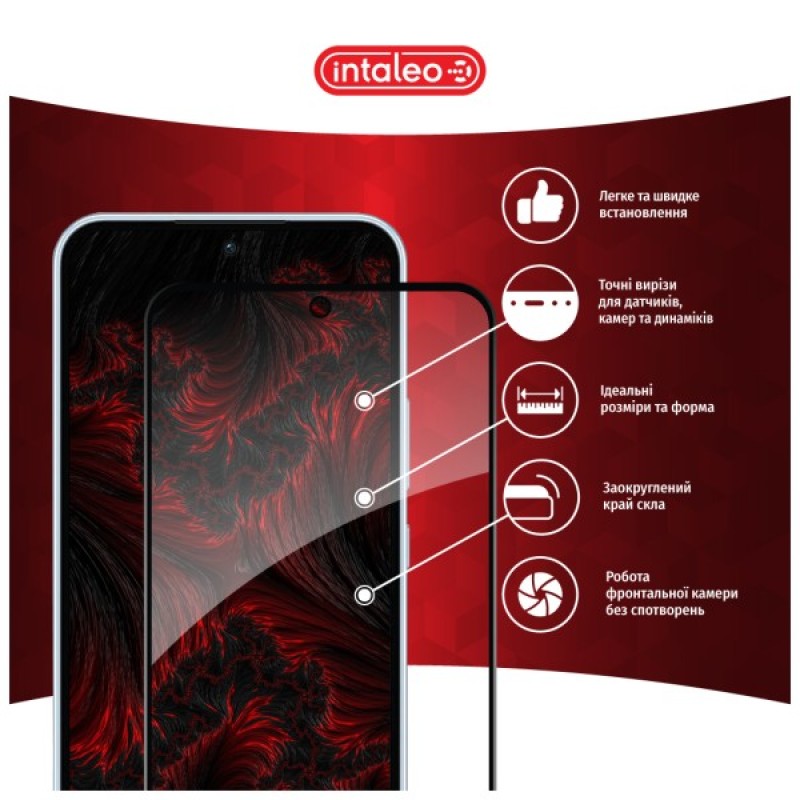 Скло захисне Intaleo Full Glue Samsung A54 5G Black (1283126559891)