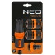 Набір для поливу Neo Tools 1/2", зрошувач прямий, 2 конектори для шланга, конектор для крана 1/2"-3/4" (15-710)