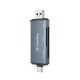Зчитувач флеш-карт ColorWay USB 2.0/USB-C to CF/SD/MicroSD (CW-CR-01)