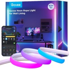Світлодіодна стрічка Govee H6641 Neon Rope Light for Wall Lining, 5.0m, RGBIC, WI-FI/Bluetooth, white (H66413D1)