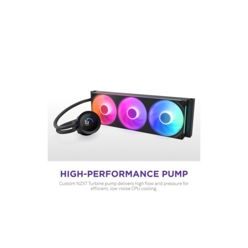 Система рідинного охолодження NZXT Kraken Plus RGB V2-360 mm AIO liquid cooler Bl (RL-KR360-B2)