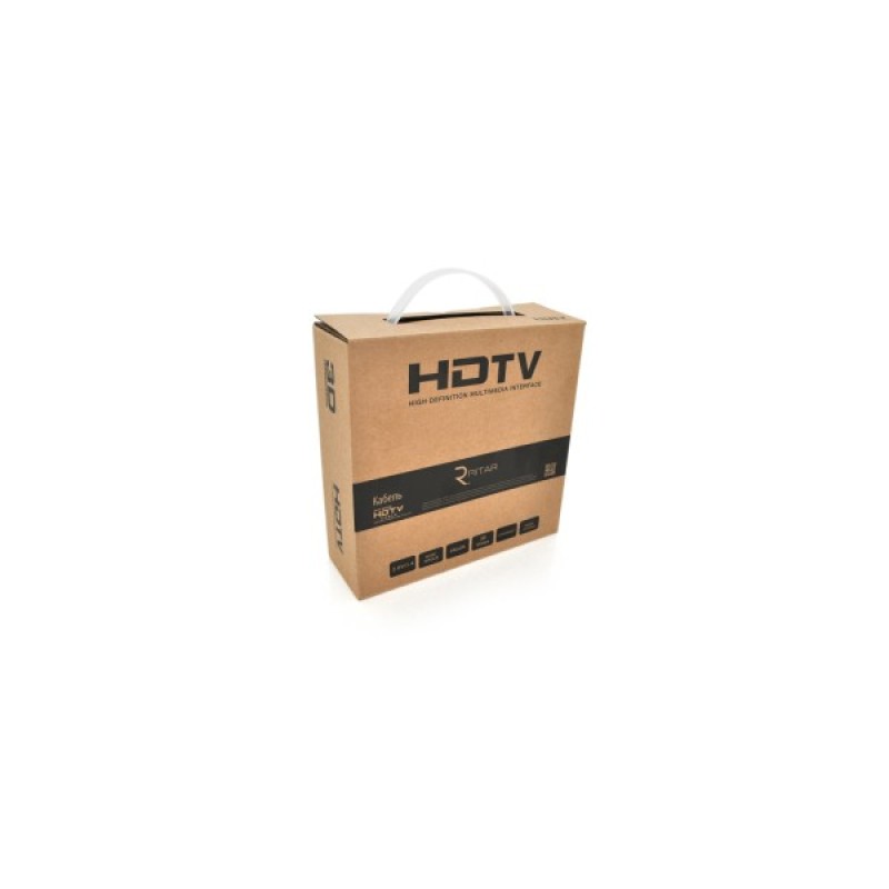 Кабель мультимедійний HDMI M to HDMI M 5.0m V1.4 4K black Ritar (HDMI(M)/(M)V1.4-5m-348B)