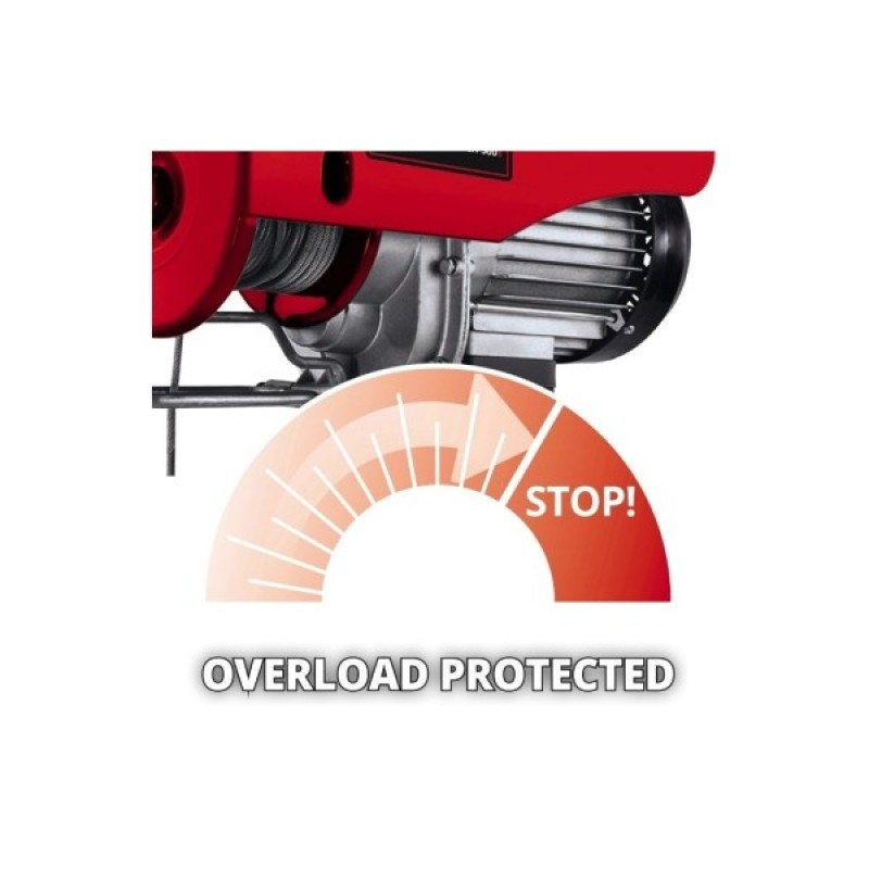 Лебідка Einhell тельфер TC-EH 500, 1000Вт до 500кг, трос 12м. 15кг (2255140)