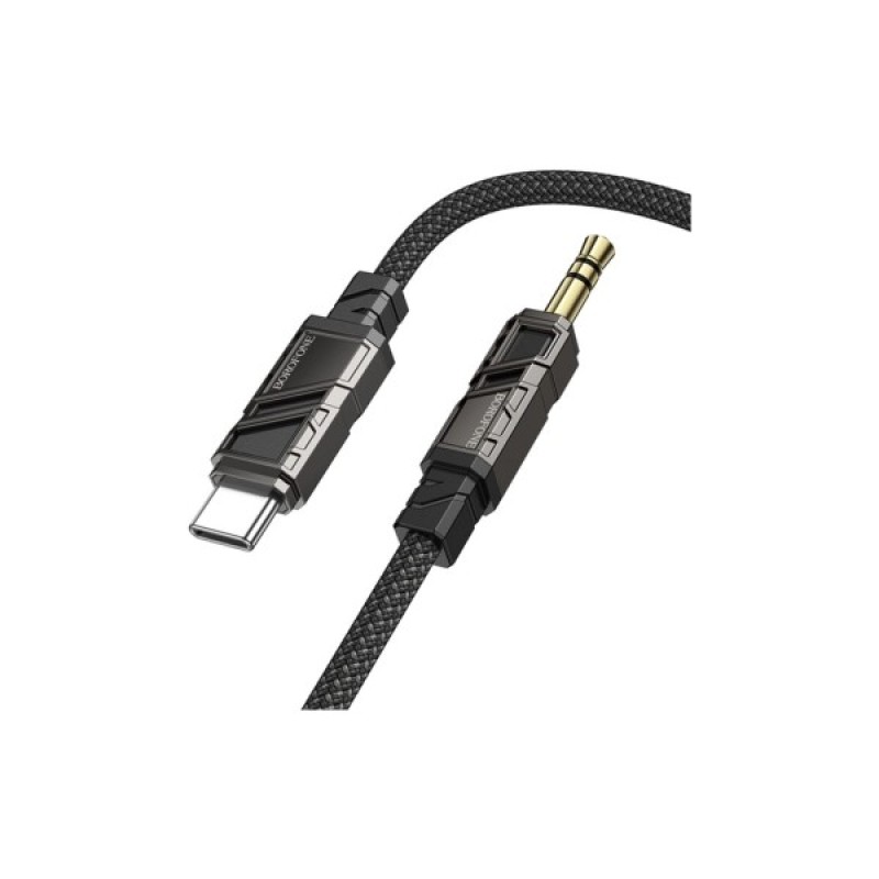 Кабель мультимедійний USB-C to 3.5mm M 1.0m BL22 black BOROFONE (6941991117763)