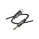 Кабель мультимедійний USB-C to 3.5mm M 1.0m BL22 black BOROFONE (6941991117763)
