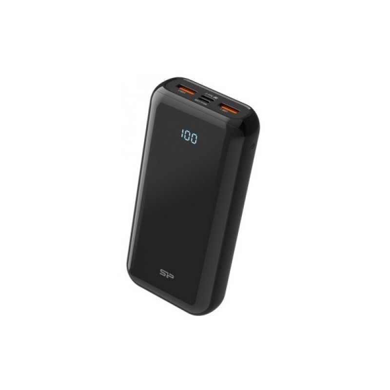 Батарея універсальна Silicon Power QS28 20000mAh PD/18W, QC3.0, Type-C, Micro-USB, 2*USB-A, bla (SP20KMAPBKQS280K)