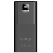Батарея універсальна Sigma X-power SI50A6QLX 50000mAh, PD/100W, LED, cable 100w, black (4827798741313)